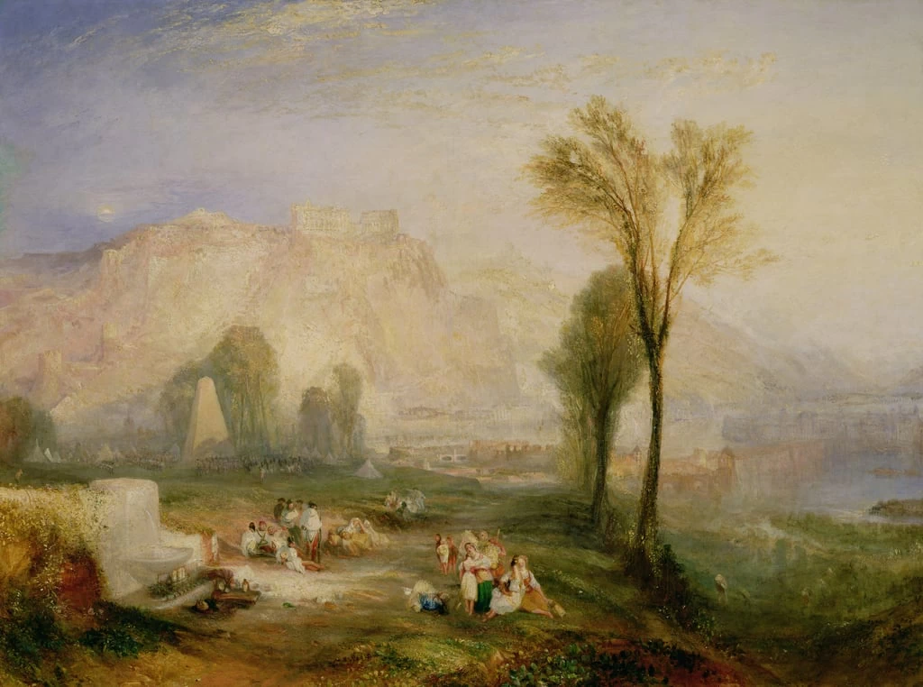 La pietra luminosa dell'onore (Ehrenbreitstein) e la tomba di Marceau, da 'Childe Harold' di Byron, 1835